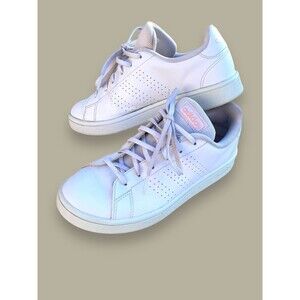 Women’s Adidas Advantage Base White Glow Pink Size 6 Shoes